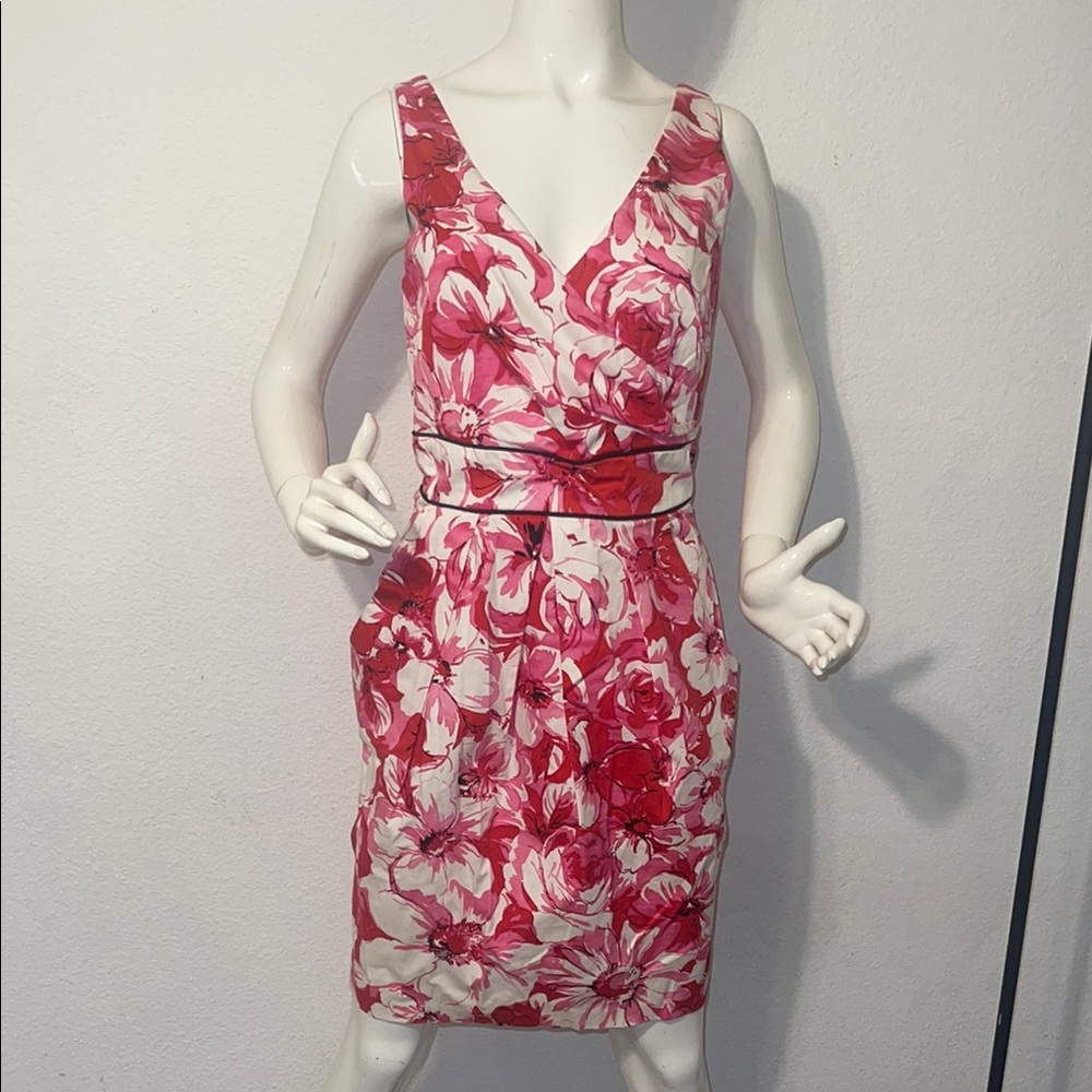 Floral Pink Sleeveless Dress